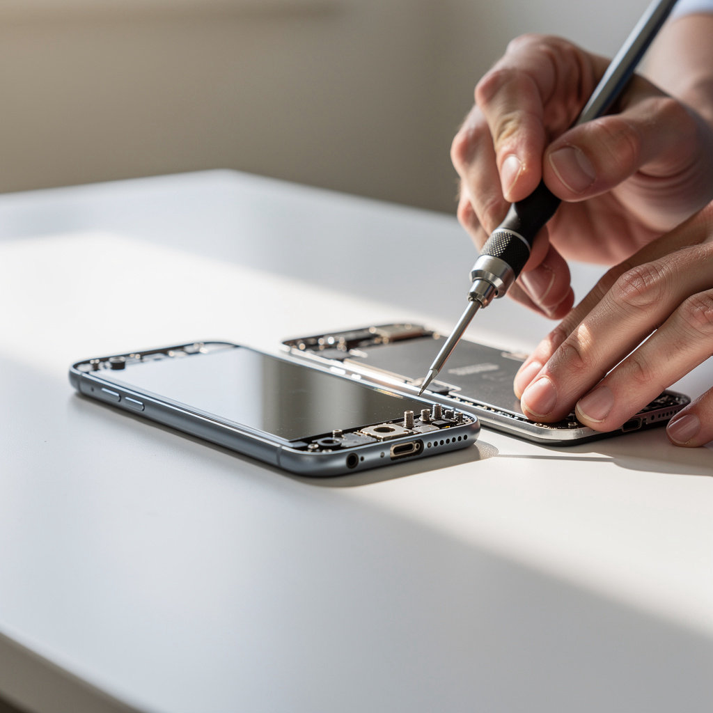 Hit Point iPhone Repair technician performing expert mobile phone and computer repair services in Pacific Beach, San Diego